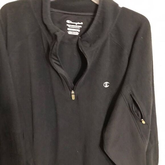 Champion Black Men's Half-Zip Sweater Size 2XL - Picture 4 of 8